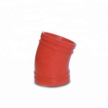 Ductile Iron Grooved Pipe Fittings 22.5 Degree Elbow